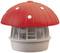 A round, mushroom-shaped mini greenhouse with a red roof and white spots, suitable for indoor cultivation of small plants.