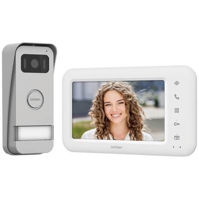Avidsen ELIA Video door intercom Corded Complete kit White, Aluminium-0