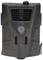 A camouflage wildlife camera with infrared LEDs and a lens in the centre, suitable for monitoring wildlife outdoors.