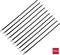 Ten black cable ties arranged side by side. A red field in the bottom right shows '100x'.