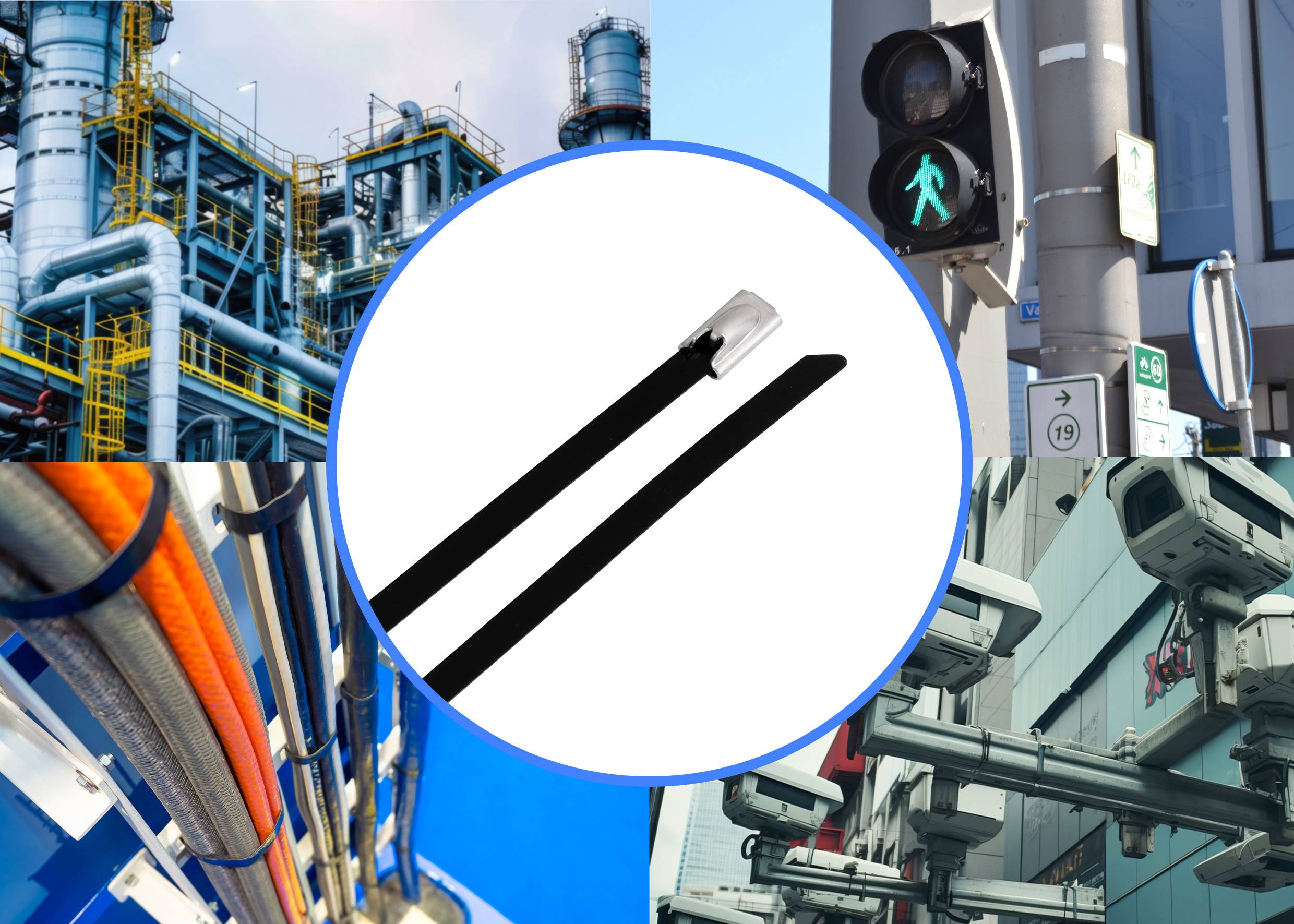 TRU COMPONENTS TC-12656612 Stainless steel ties 840 mm 4.6 mm AISI 316 Coated 100 pc(s)