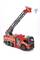 Toy fire engine with extendable ladder and water cannon. Red bodywork with rescue stickers, black wheels.