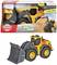 'Volvo' toy wheel loader, brand 'Dickie Toys', in packaging with light and sound functions. Suitable for ages 3 and up.