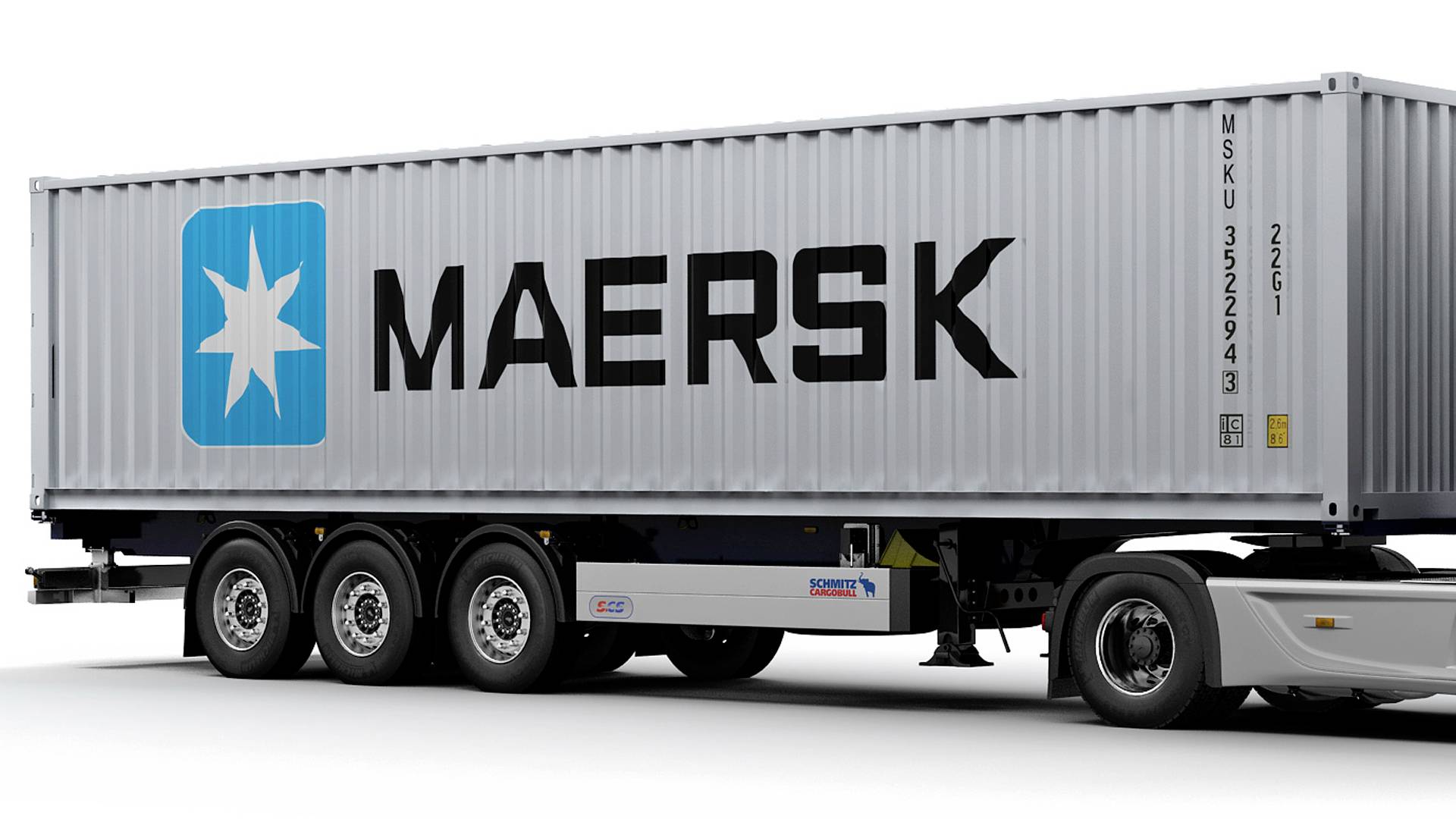 Image of Solido Container Anhaenger grau 1:24 Trailer