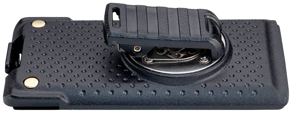 A black, structured device with a rotatable mount in the centre, potentially for attachment to a surface.