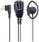 Overhead headset with microphone for two-way radios, including 90-degree angled plug.