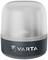 A silver-grey portable LED torch with a rounded casing, brand name 'Varta' visible on the front.