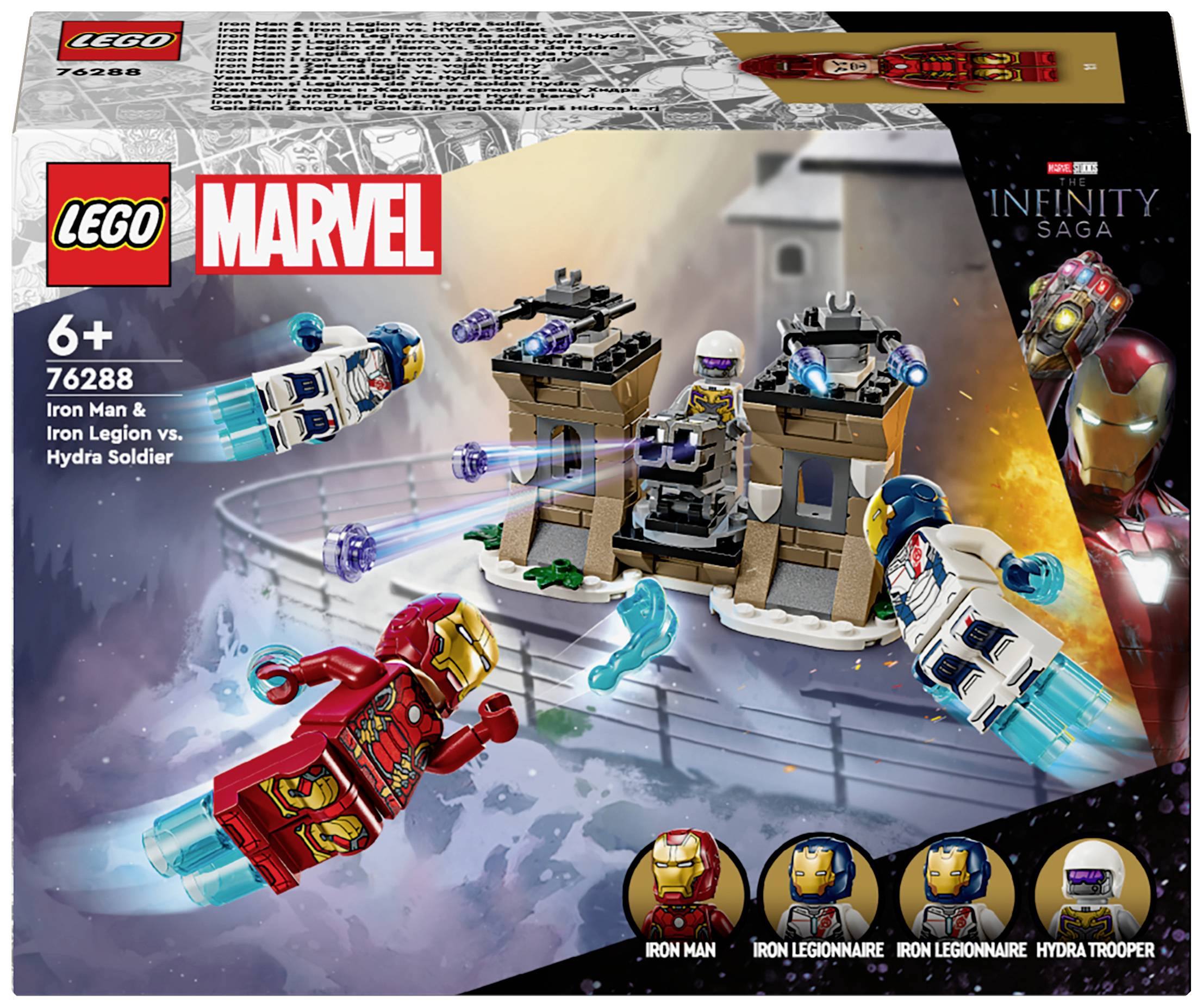 Image of 76288 LEGO® MARVEL SUPER HEROES Iron Man & Iron Legion vs HYDRA soldier