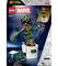 Lego Marvel Set 76297 features a buildable Groot with moveable limbs, mounted on a round base for display purposes.