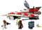 LEGO Star Fighter Set with Spaceship, two Minifigures of a Pilot and Jedi with Lightsaber, and a Droid.