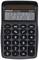 A black calculator displays the numbers '12345678', with standard keys plus percentage and memory functions.