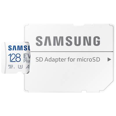 Samsung EVO Plus microSD card Retail 128 GB UHS-I, v30 Video Speed Class, A2 Application Performance Class incl. SD adap