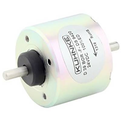 Small electric motor with the inscription 'KUHNKE D 39BOR F-DS 8430 24VDC 100%ED'.