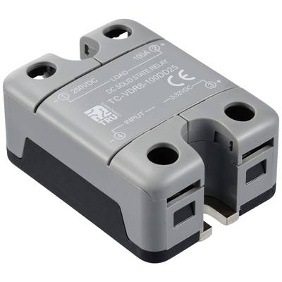 A grey solid-state relay for industrial use, with specifications: 250V/DC, 10A, CE marking, two terminal blocks on top.