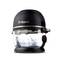 Black deep fat fryer with a transparent lower section, semi-visible basket inside, brand name 'Fritaire' on the top.
