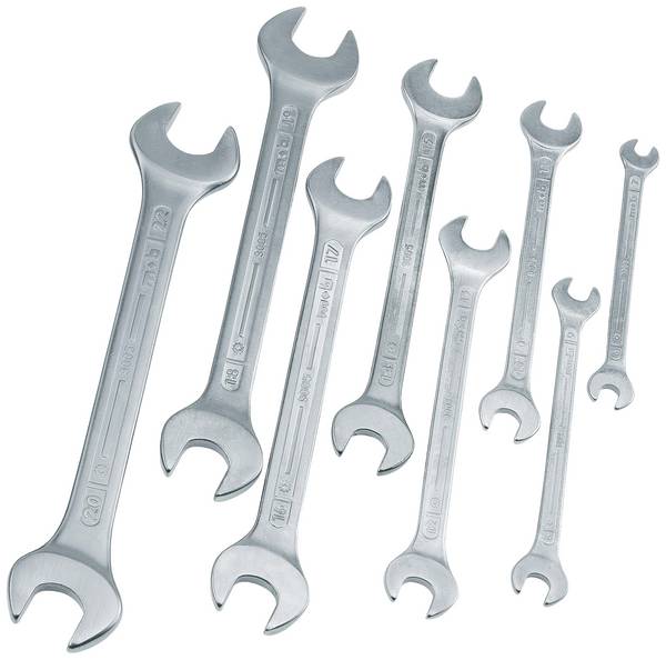 MOB 9005000101  Double-ended open ring spanner set 8-piece Spanner size (metric) 6 - 22 mm