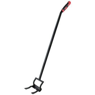 A long black lever tool with a red handle, suitable for removing nails or for similar levering tasks.