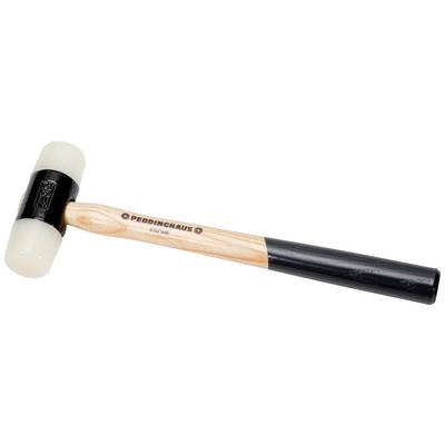 Rubber mallet with a wooden handle and white head, bearing the brand name 'Peddinghaus'.