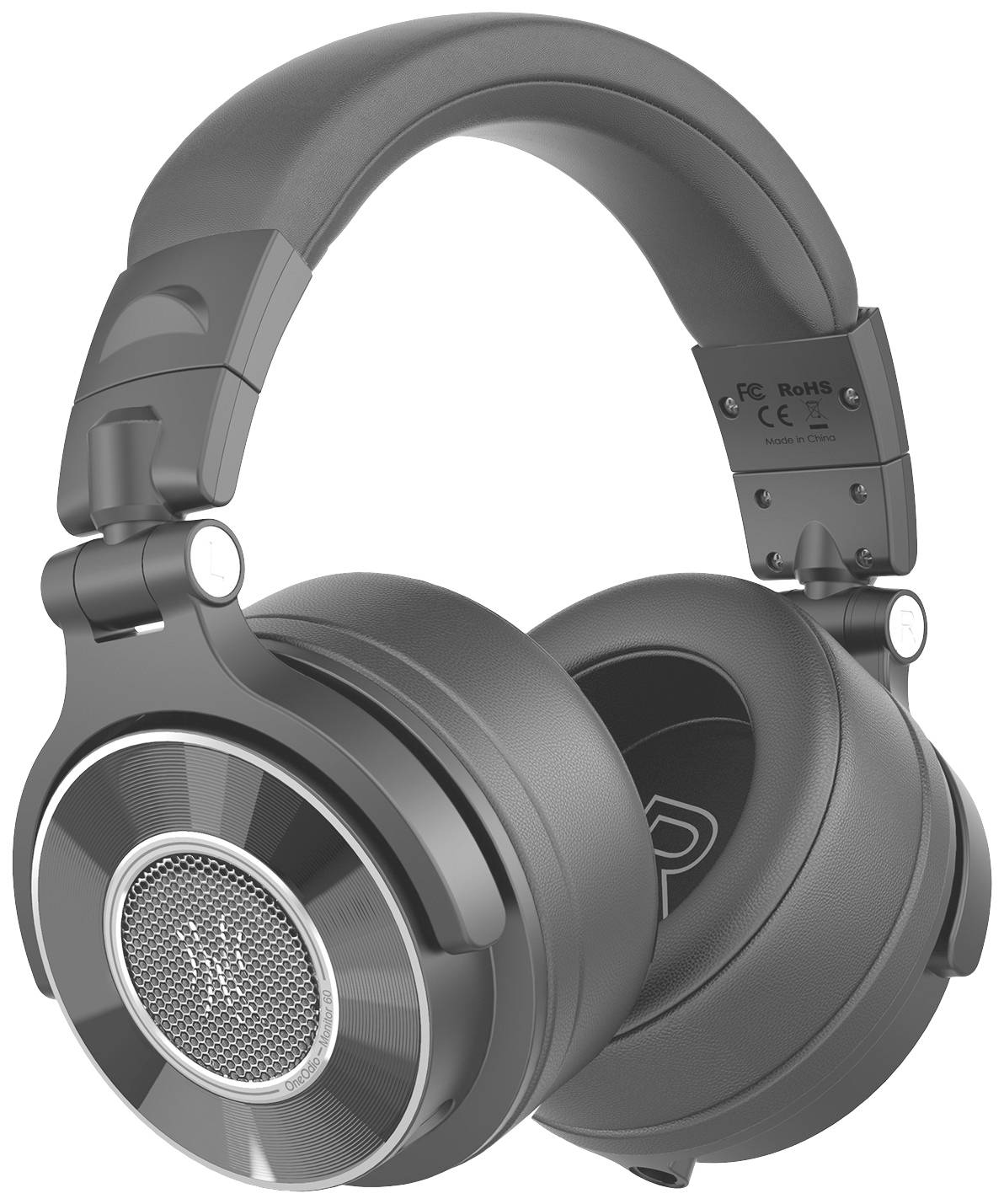 OneOdio Monitor 60 Studio Over-ear headphones Corded (1075100) Stereo Black High-resolution audio Foldable, Tiltable ear pads