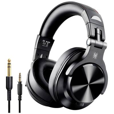 OneOdio Fusion A70 DJ Over-ear headset Bluetooth® (1075101) Stereo Black High-resolution audio Headset, Tiltable ear pad