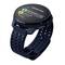Smartwatch in a dark blue design with display of battery mode and remaining usage time in different modes.