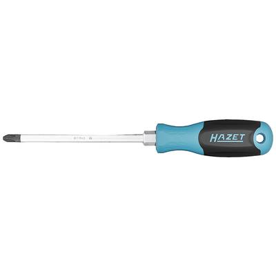 A screwdriver with a blue-black handle and the inscription 'HAZET' on the handle.