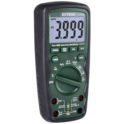 Digital Multimeter Extech EX505A with large '3.999' display and numerous function buttons for measuring voltage, resistance and current.