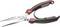 Red and black flat pliers by Facom with long gripping head and ergonomic handle, suitable for precise work in mechanics.
