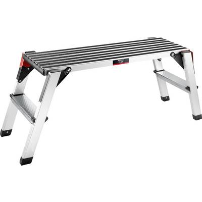 A stable metal step ladder with non-slip treads, suitable for low-height work.