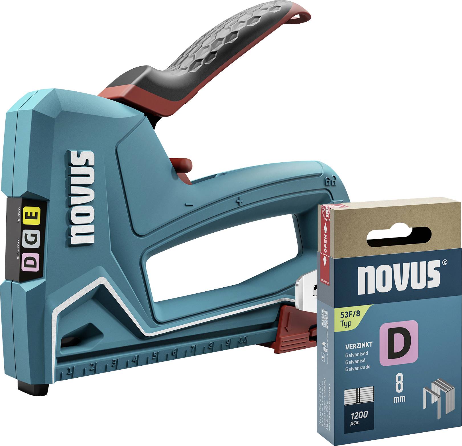 Novus Tools 030-0462 Handheld stapler Staple type Typee 11 , Type 53F Staple length 6 - 14 mm