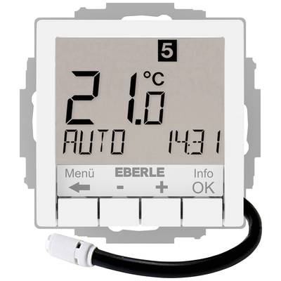 Eberle 527812455504 UTE 4800-F-RAL9010-G-55 Indoor thermostat Flush mount 24h mode, 7 day mode Heating/cooling 1 pc(s)