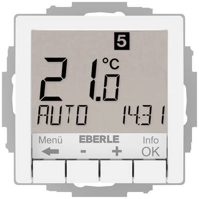 Eberle 527810455604 UTE 4800-R-RAL9016-G-55 Indoor thermostat Flush mount 24h mode, 7 day mode Heating/cooling 1 pc(s)
