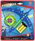 A toy archery set with arrows and target. Includes a blue bow and soft arrows. Recommended for children aged 4 and over.