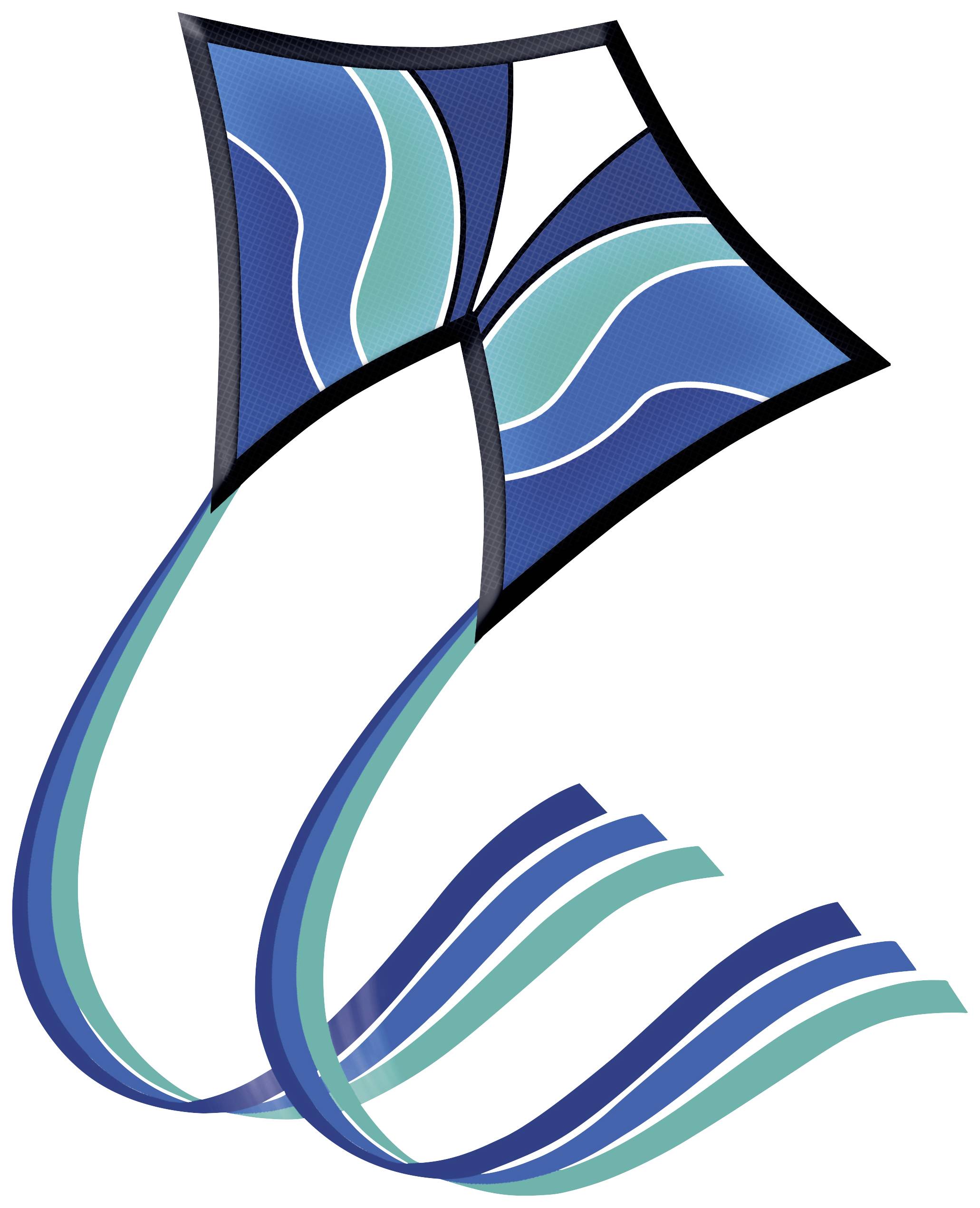 Guenther Flugspiele Kite Blue Wave Wingspan (details) 900 mm