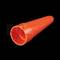 An orange traffic cone on a black background.