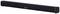 Black soundbar with a simple, elongated design and a discreet logo in the centre. It is intended to enhance the sound quality of televisions.