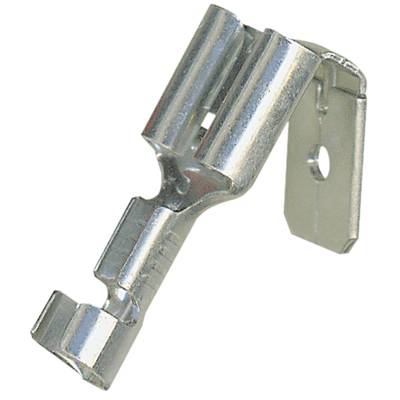 Metal pipe clip, cylindrical shape, with fixing hole, for securely fastening pipes to walls.