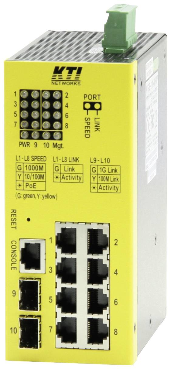 KTI KGS-1064-HP Industrial Ethernet switch 10 ports 10 / 100 / 1000 MBit/s