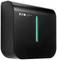 Black wall-mounted charging station with green vertical light indicator, marked with 'EATON Green Motion Home'.