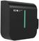 Black Eaton 'Green Motion Home' charging station with illuminating green LED strip at the front, for electric vehicles.