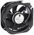 Black axial fan with five blades, with matching label: 'TRU Model: TR-AXP288 300H', used for cooling applications.