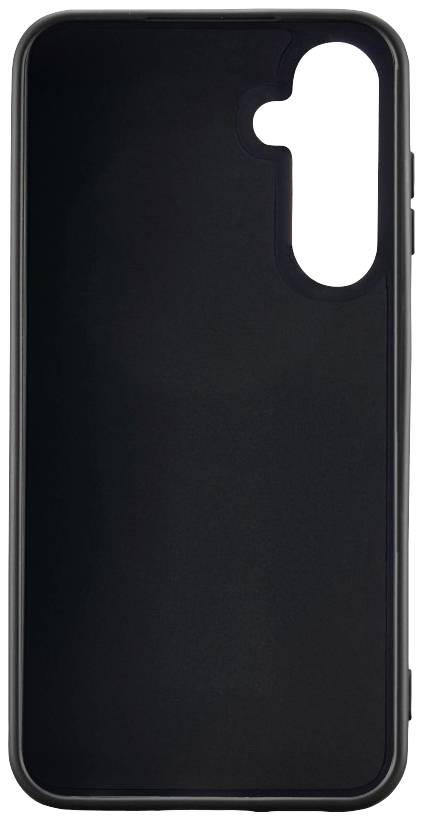 A black smartphone case with a cut-out for the camera and side openings for buttons.