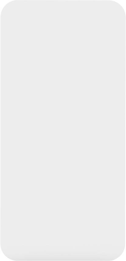 Rectangular, white surface with no discernible details or pattern.