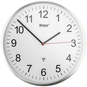 Mebus 19411 Radio Wall clock 30 cm  Silver
