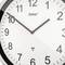 Analogue clock with a white face and black numbers, showing 10:10.