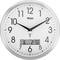 Analogue clock with digital display shows 10:08, 6th February, Saturday and 20.6 degrees Celsius. Silver frame, black hands.