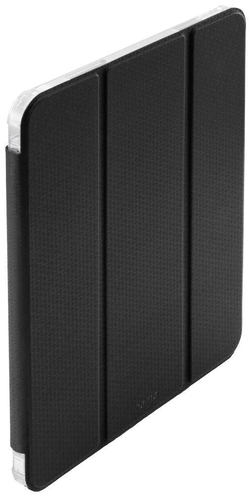 Black tablet case with folding design, suitable for device protection.