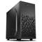 Black PC case with a vertical mesh pattern on the front, marked with 'DeepCool'.