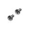 Two silver cross-head screws on a white background. They are the same size and arranged parallel to each other.