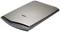 Slim flatbed scanner in silver and black with five buttons on the front.